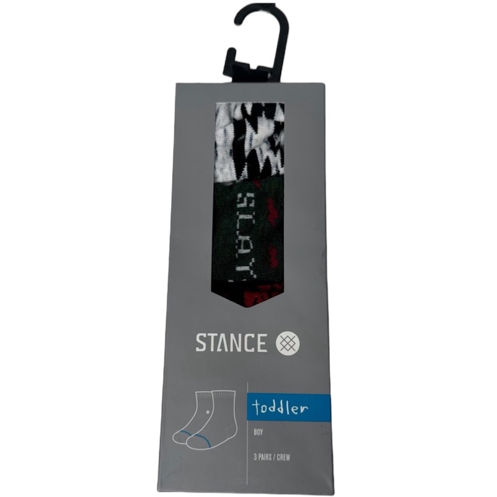 NIB STANCE Toddler Boy 3 Pair Pack Cotton Crew Socks